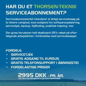 Serviceabonnement. G�ldende 1 �r.
